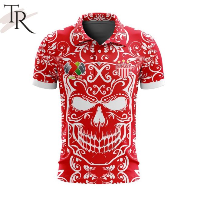 LIGA MX Club Necaxa Special Dia De Muertos Design Polo Shirt - soulcals.com