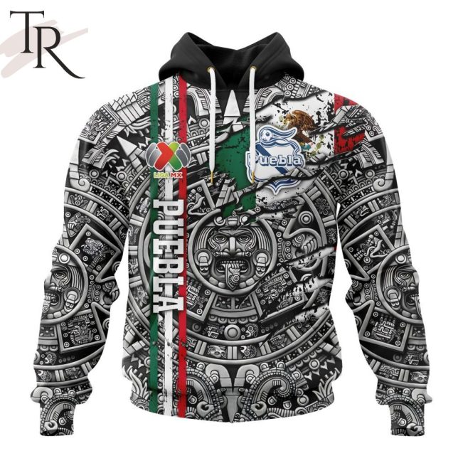 LIGA MX Club Puebla Special Aztec Design Hoodie - soulcals.com