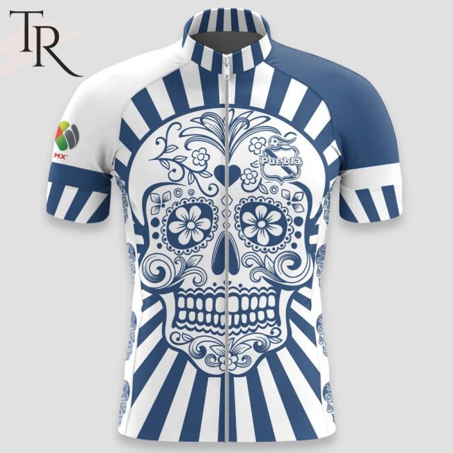 LIGA MX Club Puebla Special Dia De Muertos Design short and long Cycling Jersey - soulcals.com