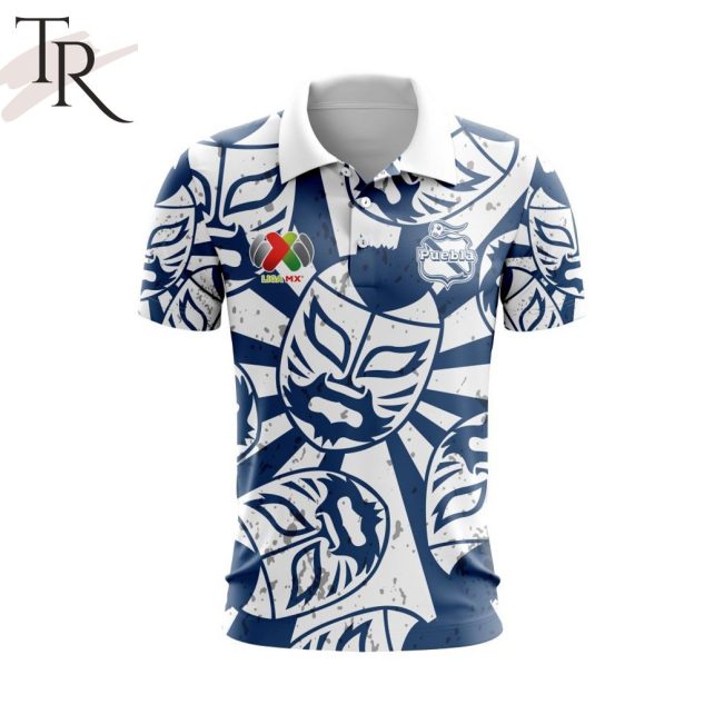 LIGA MX Club Puebla Special Lucha Libre Design Polo Shirt - soulcals.com