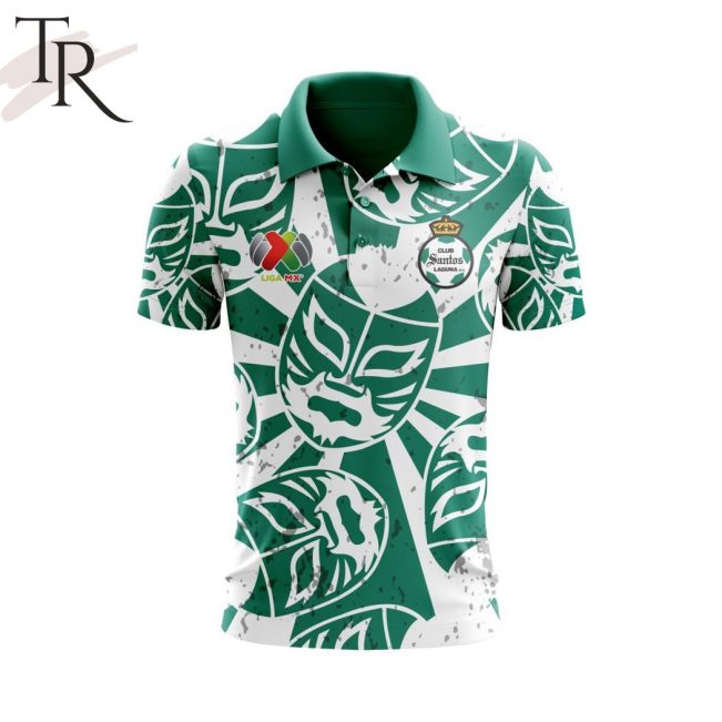 LIGA MX Club Santos Laguna Special Lucha Libre Design Polo Shirt - soulcals.com