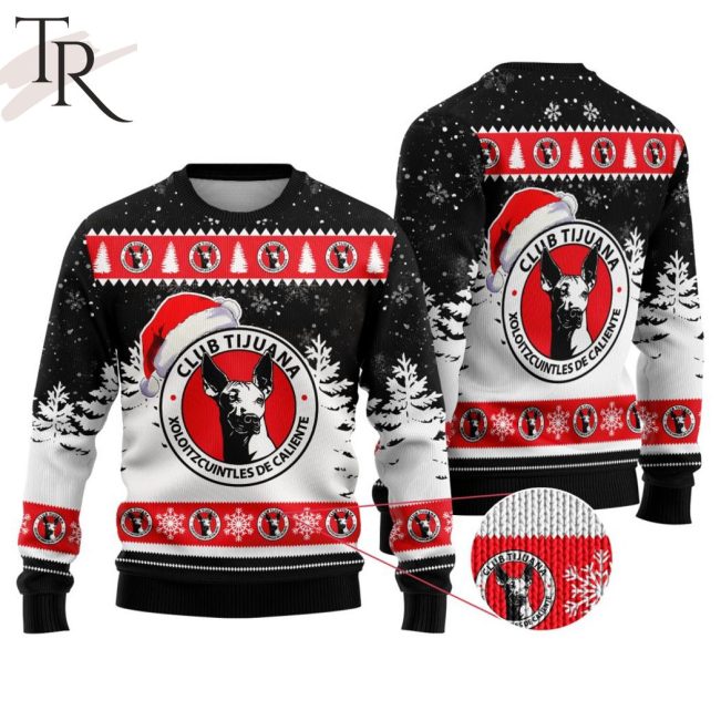 LIGA MX Club Tijuana Special Christmas Ugly Sweater Design - soulcals.com