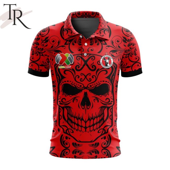 LIGA MX Club Tijuana Special Dia De Muertos Design Polo Shirt - soulcals.com