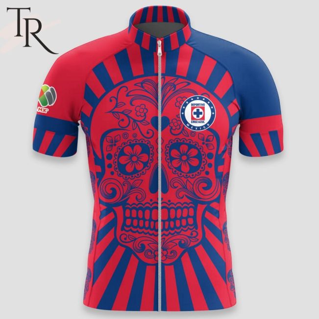 LIGA MX Cruz Azul Special Dia De Muertos Design short and long Cycling Jersey - soulcals.com