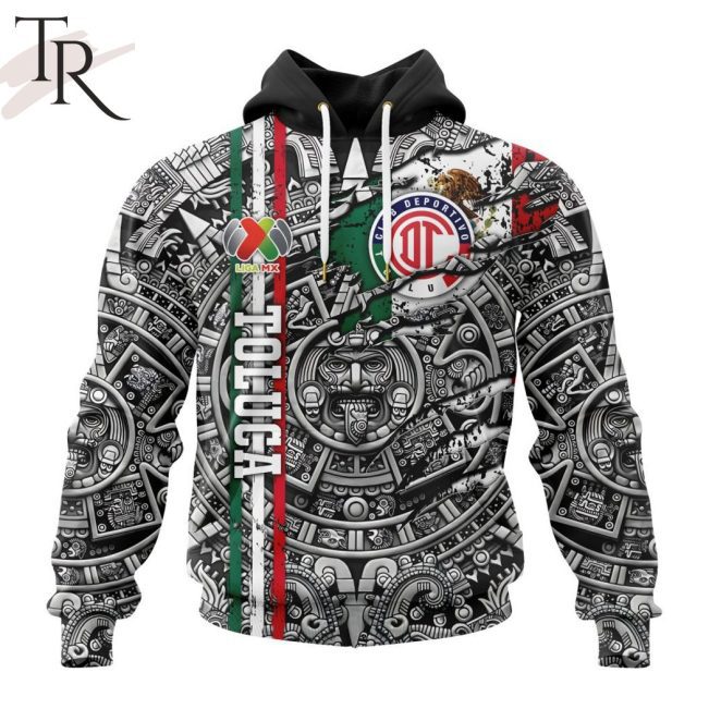 LIGA MX Deportivo Toluca Special Aztec Design Hoodie - soulcals.com