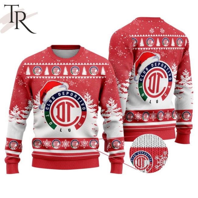 LIGA MX Deportivo Toluca Special Christmas Ugly Sweater Design - soulcals.com