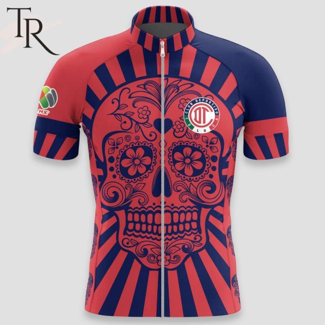 LIGA MX Deportivo Toluca Special Dia De Muertos Design short and long Cycling Jersey - soulcals.com