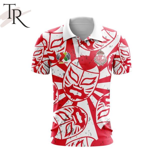 LIGA MX Deportivo Toluca Special Lucha Libre Design Polo Shirt - soulcals.com