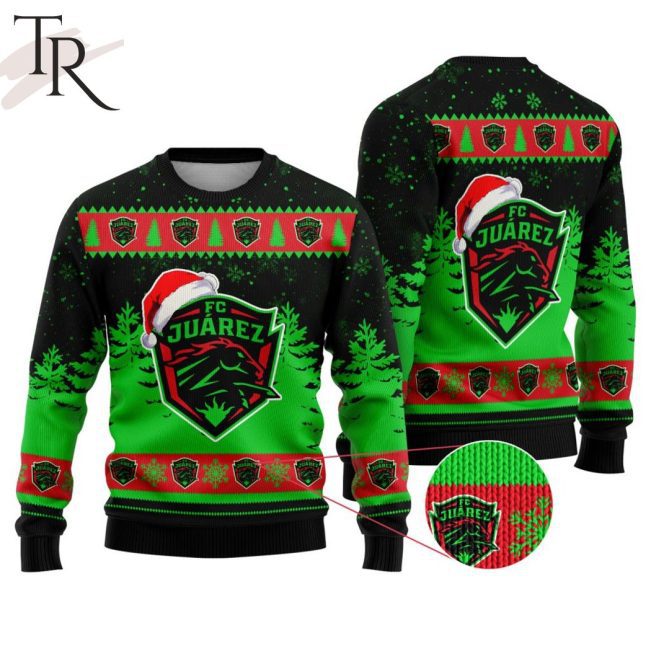 LIGA MX FC Juarez Special Christmas Ugly Sweater Design - soulcals.com