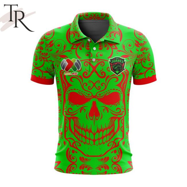 LIGA MX FC Juarez Special Dia De Muertos Design Polo Shirt - soulcals.com