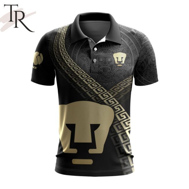 LIGA MX Pumas UNAM Special Black And Gold Design Polo Shirt - soulcals.com