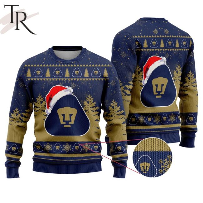 LIGA MX Pumas UNAM Special Christmas Ugly Sweater Design - soulcals.com