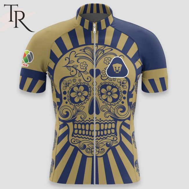 LIGA MX Pumas UNAM Special Dia De Muertos Design short and long Cycling Jersey - soulcals.com