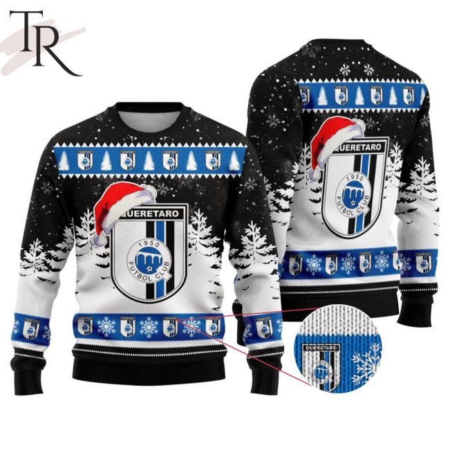 LIGA MX Queretaro F.C Special Christmas Ugly Sweater Design - soulcals.com