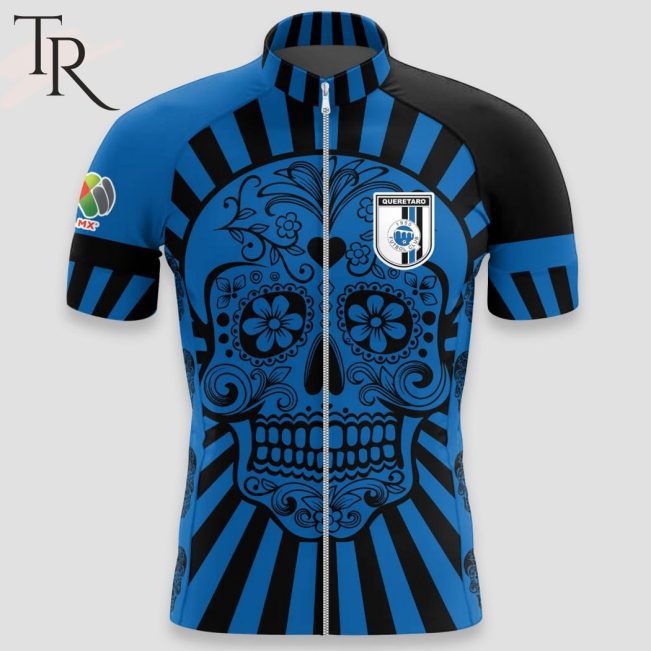 LIGA MX Queretaro F.C Special Dia De Muertos Design short and long Cycling Jersey - soulcals.com