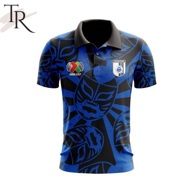 LIGA MX Queretaro F.C Special Lucha Libre Design Polo Shirt - soulcals.com