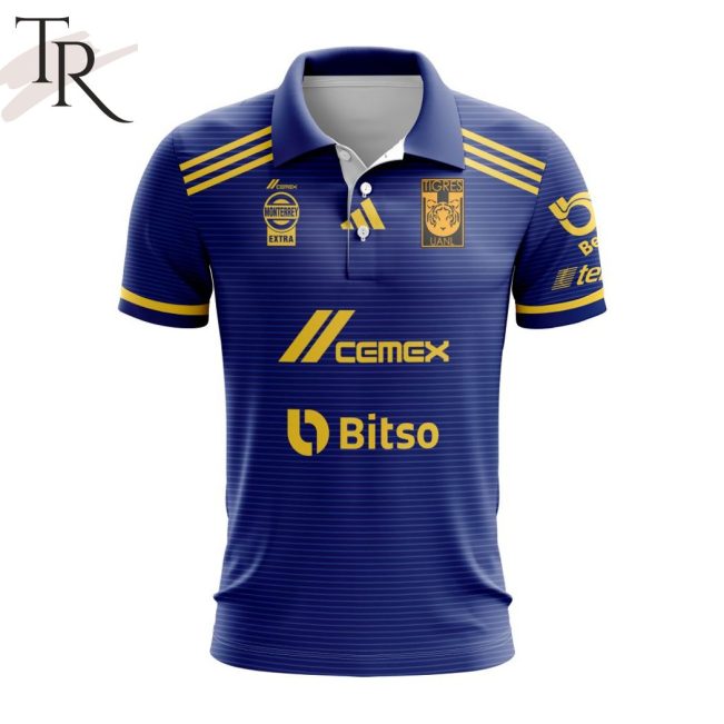 LIGA MX Tigres UANL 2023 - 2024 Away Kits Polo Shirt - soulcals.com