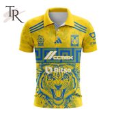 Liga Mx Tigres Uanl 2023 2024 Home Aztec Design Polo Shirt Generous Look - demo10