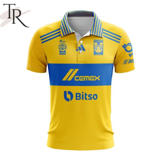 LIGA MX Tigres UANL 2023 - 2024 Home Polo Shirt - soulcals.com