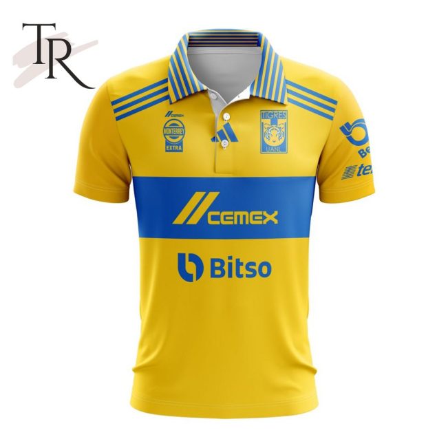 LIGA MX Tigres UANL 2023 - 2024 Home Polo Shirt - soulcals.com