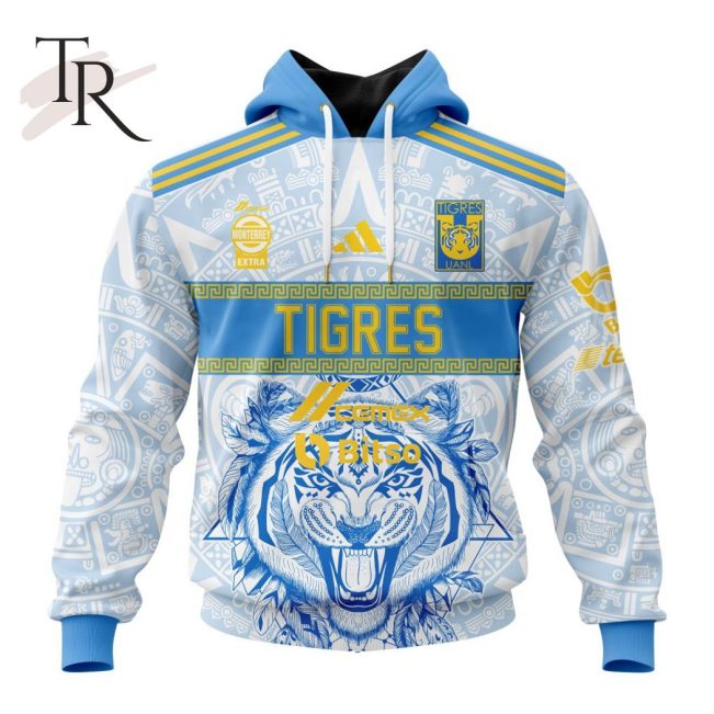LIGA MX Tigres UANL 2023-2024 Third Aztec Design Hoodie - soulcals.com