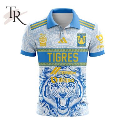 LIGA MX Tigres UANL 2023-2024 Third Aztec Design Polo Shirt - soulcals.com