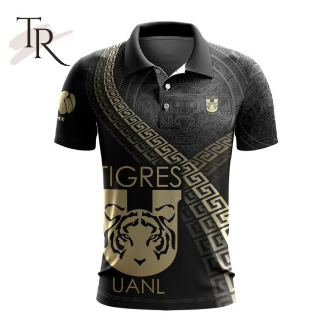 LIGA MX Tigres UANL Special Black And Gold Design Polo Shirt - soulcals.com