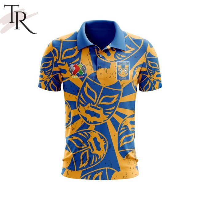 LIGA MX Tigres UANL Special Lucha Libre Design Polo Shirt - soulcals.com