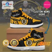 [LIMITED EDITION] Personalized Boston Bruins Gifts For NHL Fans Air Jordan High Top Sneaker - soulcals