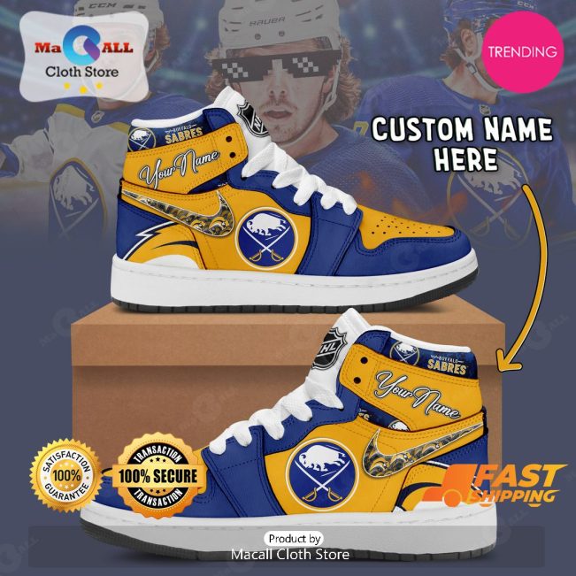 [LIMITED EDITION] Personalized Buffalo Sabres Gifts For NHL Fans Air Jordan High Top Sneaker - soulcals