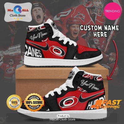 [LIMITED EDITION] Personalized Carolina Hurricanes Gifts For NHL Fans Air Jordan High Top Sneaker - soulcals