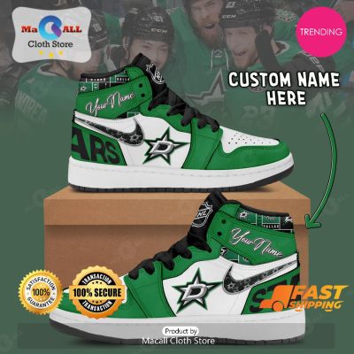 [LIMITED EDITION] Personalized Dallas Stars Gifts For NHL Fans Air Jordan High Top Sneaker - soulcals
