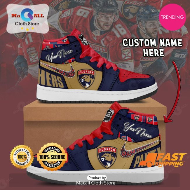 [LIMITED EDITION] Personalized Florida Panthers Gifts For NHL Fans Air Jordan High Top Sneaker - soulcals