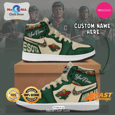 [LIMITED EDITION] Personalized Minnesota Wild Gifts For NHL Fans Air Jordan High Top Sneaker - soulcals