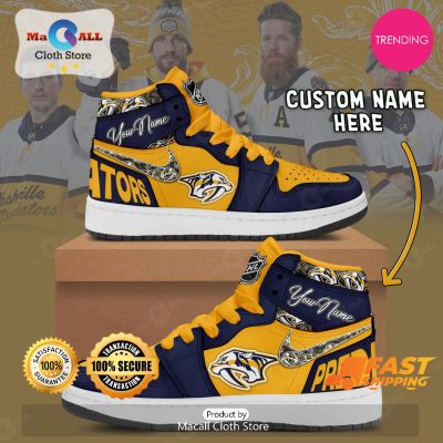[LIMITED EDITION] Personalized Nashville Predators Gifts For NHL Fans Air Jordan High Top Sneaker - soulcals