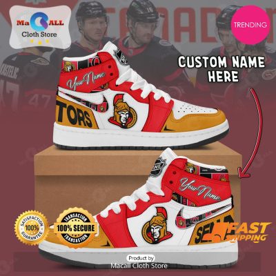 [LIMITED EDITION] Personalized Ottawa Senators Gifts For NHL Fans Air Jordan High Top Sneaker - soulcals