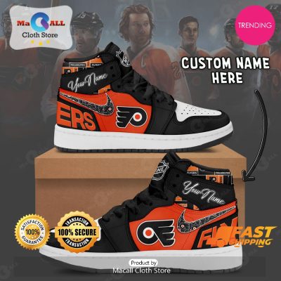 [LIMITED EDITION] Personalized Philadelphia Flyers Gifts For NHL Fans Air Jordan High Top Sneaker - soulcals