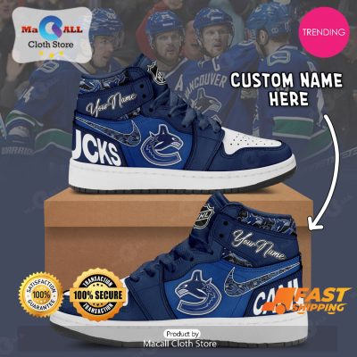 [LIMITED EDITION] Personalized Vancouver Canucks Gifts For NHL Fans Air Jordan High Top Sneaker - soulcals