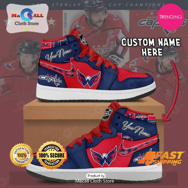 [LIMITED EDITION] Personalized Washington Capitals Gifts For NHL Fans Air Jordan High Top Sneaker - soulcals