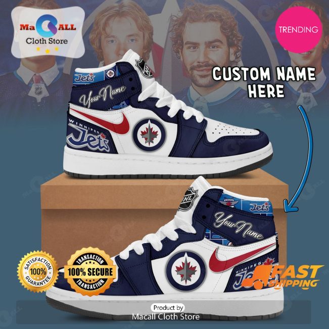 [LIMITED EDITION] Personalized Winnipeg Jets Gifts For NHL Fans Air Jordan High Top Sneaker - soulcals