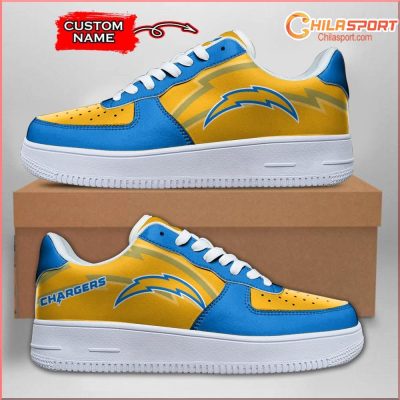 Los Angeles Chargers NFL Air Low Top AF1 Sneakers Shoes Stylish Comfort Gifts for Men and Women - soulcals