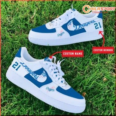 Los Angeles Dodgers MLB Air Low Top AF1 Sneakers Shoes for Stylish Baseball Fans Gift Ideas - soulcals