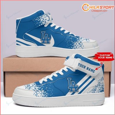 Los Angeles Dodgers Personalized Stylish High Top Sneakers Fan Gear - soulcals