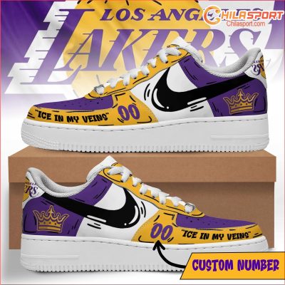 Los Angeles Lakers Air Low Top AF1 Sneakers Stylish Basketball Shoes for Men and Women - soulcals