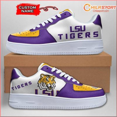 LSU Tigers Sneakers Stylish Air Low Top AF1 Shoes for Men and Women Official NCAA Gear - soulcals