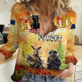 Polynesian Women's Long Sleeve Shirt  Polynesian design Honu, Wave, Sun, Spear, Fern Symbols Polynesian shirts NCY189