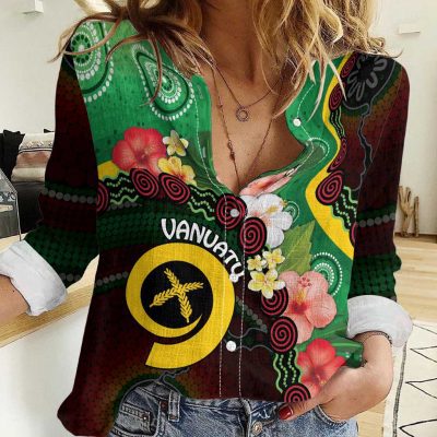 Polynesian Women's Long Sleeve Shirt  Polynesian design Honu, Wave, Sun, Spear, Fern Symbols Polynesian shirts NCY076