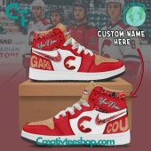 WHL Prince George Cougars Custom Name Air Jordan 1 Sneaker - soulcals.com