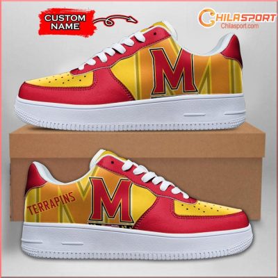 Maryland Terrapins NCAA Air Low Top AF1 Sneakers Stylish Fan Shoes for Men and Women - soulcals