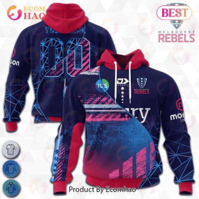 Melbourne Rebels Super Rugby Mix Jerseys 2023 Personalized 3D Hoodie -soulcals